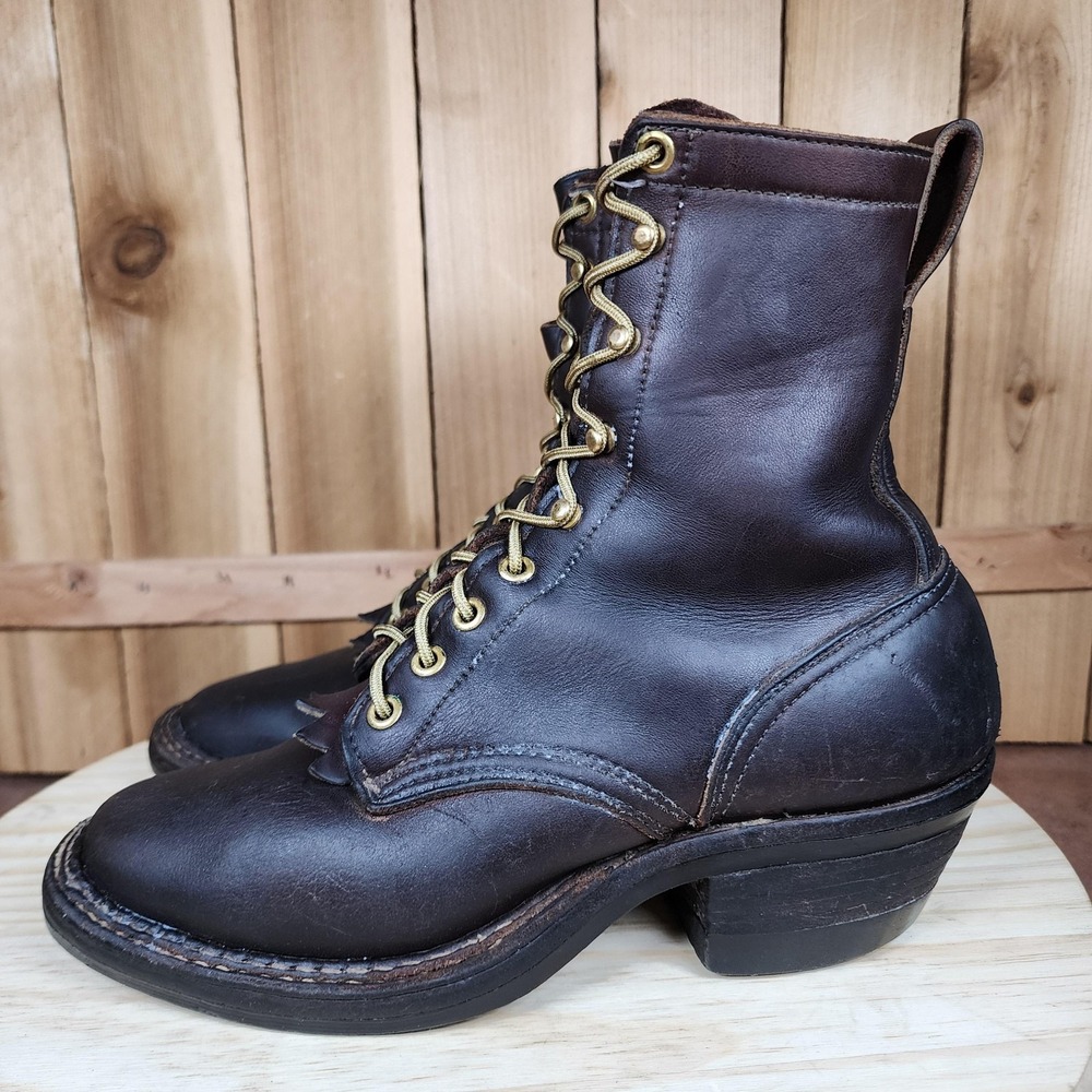 Hathorn Boot Mfg‎ Packer Boots Mens Size 6.5 A Brown Leather Vibram Work USA